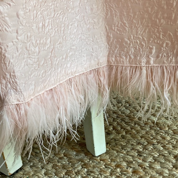 New w Tag: GB Girls Jacquard Puff Sleeve Dress with Feather Hemline. Size 6 - Picture 9 of 13